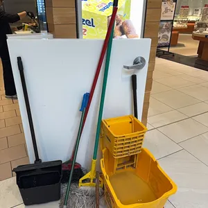 Mop & Bucket, broom & dustpan