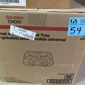 almost full box of Gordon Choice Universal 4-Cup Carryput Trays