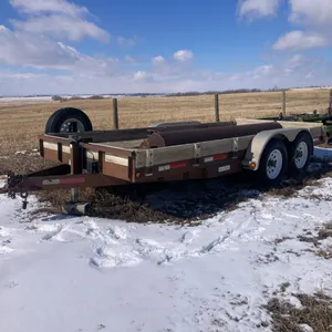 16' Pintal Hitch Tandem Axle Trailer with Ramps, No visible Serial Number