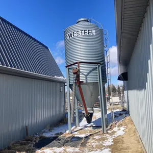 Approximately 52" Wide, 3 ring Westeel Hopper Bin with Ladder