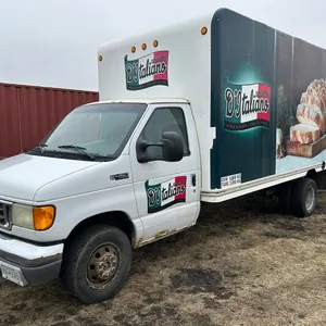 2004 FORD E350 CUBE VAN, 6.0L POWER STROKE DIESEL, 250,710.6 KM SHOWING, S/N 1FDXE45P64HA66438 - REGISTERED IN BRITISH COLUMBIA - **NEW BATTERIES, NEW