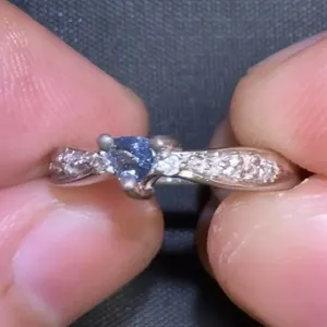 *^2.36 ct Certified Silver Tanzanite gemstone Ring -Size 7 ($1,484 Appraisal)