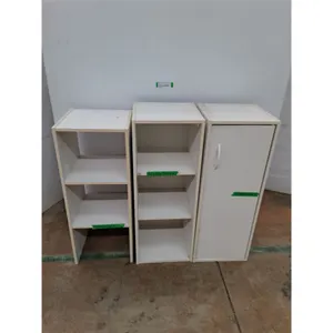 (3) MDF Shelf & Cabinet Units - Largest 12x12x31.5" - Pickup Only