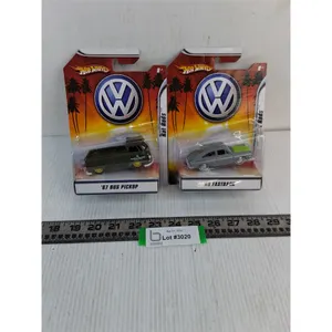 (2) NIB Hot Wheels Volkswagen Diecast Toy Vehicles (67 Bus Pickup & 69 Fastback)