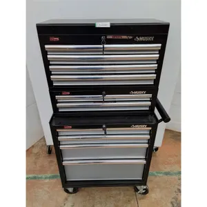 * Husky Locking Metal 2-Piece Tool Cabinet on Wheels w/Keys - 52x30x16" - Cannot Ship