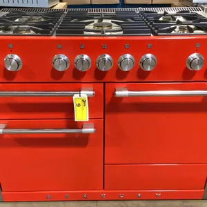 AGA MERCURY MODEL AMC48DF-RED. 48" DUAL-FUEL 5 BURNER RANGE IN PICCADILLY RED WITH 7 MODE MULTI
