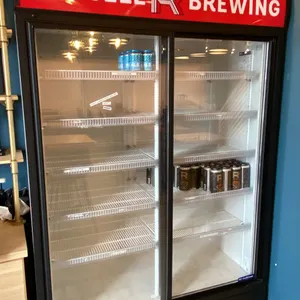 DOUBLE SLIDING DOOR COMMERCIAL COOLER *CONTENTS NOT INCLUDED*