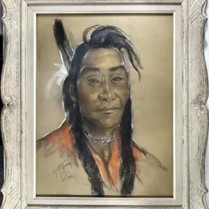 GERDA CHRISTOFFERSON - PORTRAIT OF A MAN PASTEL