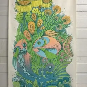 Vintage Velum Poster. 35.5” x 79”. Some Soiling
