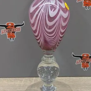 Art Glass “Oil Lamp” w/ #1 Burner.  Has a bit