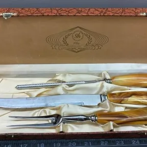 Vintage Carving Set w/Case.