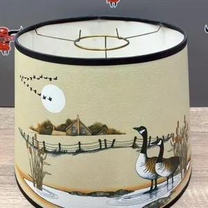 Aladdin 11” Canada Geese Parchment Kerosene Lamp