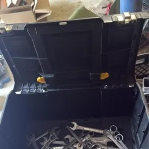 Tool box with wrenches