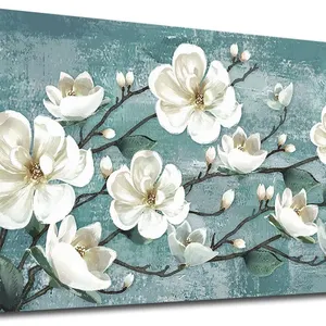 $90 Floral Wall Art White Flowers Canvas Wall Pict