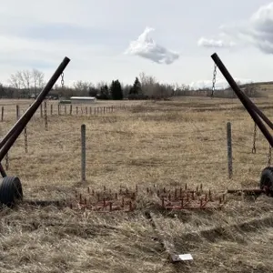 32' Draw Bar W/ 2 - 3' 3" Harrows
