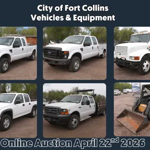Don't Miss Out on the City of Fort Collins  Vehicles & Equipment Auction