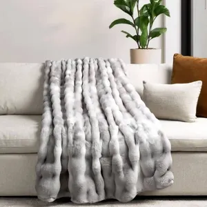House & Home By Lynda Reeves Luxe Faux Fur Throw, 152 cm x 177 cm