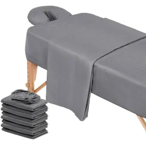 Lot of 4 Sets - Massage Table Sheet Set, Grey