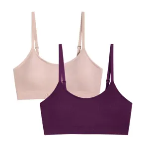 Tommy Hilfiger 2-Pack Soft Stretch Seamless Bra, XL Size, Multi-Colored