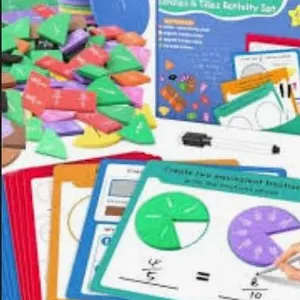 Magnetic Fraction Circles and Tiles Activity Set