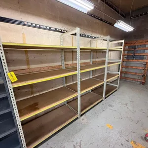 3 Sections of White Shelving