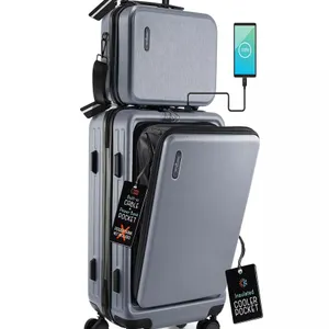 Travelarim 2-Piece Hard Luggage Set Grey Online Retail: $111