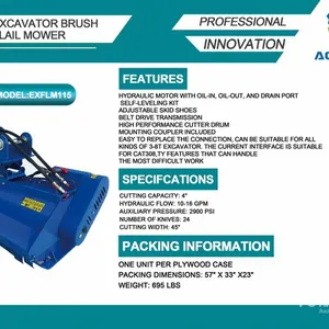 2026 AGT EXFLM115 45 in Excavator Flail Mower (Unused)