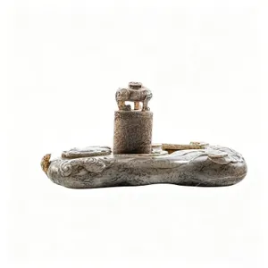 CHINESE HARDSTONE 'PENGCHENG' SCHOLAR'S DESK SET