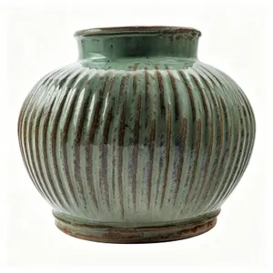 MING STYLE CELADON GLAZED STONEWARE JAR