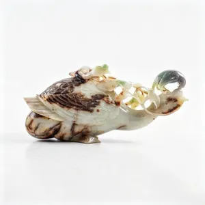 CHINESE MULTI-COLOR JADEITE FIGURAL CARVING