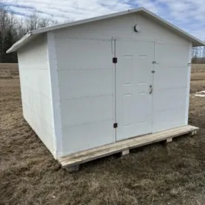 126" Wide x 128" Long White Insulated Shed