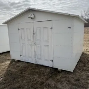 130" Wide x 126" Long White Insulated Shed