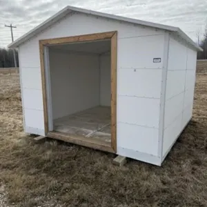 126" Wide x 130" Long White Insulated Shed