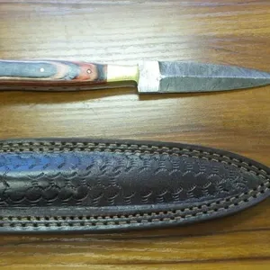 New Dagger Style Knife w/ Leather Sheath
