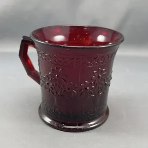 Ruby Red Slag Glass Mug