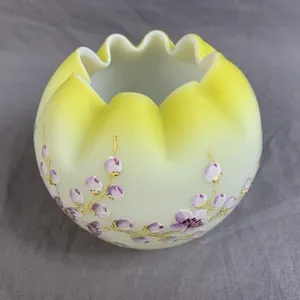 Yellow Floral Case Glass Bowl