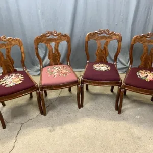 4 Needle Point Dining Chairs