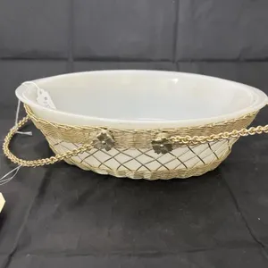 Serving Dish w/Metal Basket