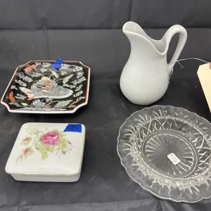 JW Pankhurst Pitcher & Glass Trinket Bowl