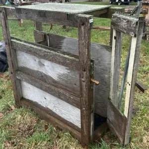 Wooden homemade sheep crate