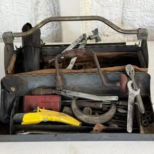 Vintage Craftsman Tool Box & Tools