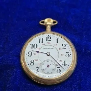Burlington RR 24hr P.Watch Needs Crystal Works