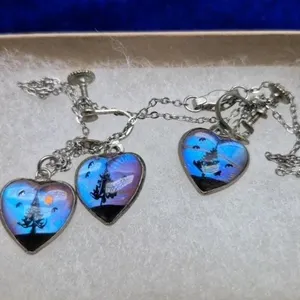 Heart Earrings And Necklace Set