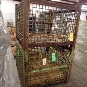 Lot of (2) Heavy Duty Stackable Bins