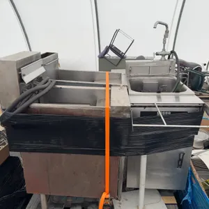 Commercial Stainless Steel Deep Fryer & Dump Station with Integrated Sink (Parts or Repair)