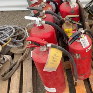 Pallet Lot of Fire Extinguishers, Hoses& Misc. Safety / Industrial Supplies