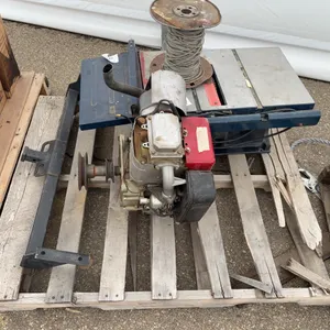 Pallet Lot: Portable Table Saw, Gas Engine, Reese Hitch & Cable Spool
