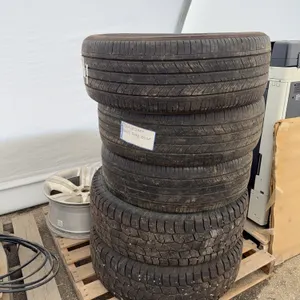 Mixed Lot of 5 Used Tires + 2 Aluminum Rims