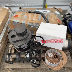 Pallet Lot – Shop‑Vac Wet/Dry Vacuum, Wire Reel, Metal Brackets & Misc. Items