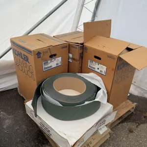 Pallet of Kohler Kingston Waterguard Toilet Bowls + Vinyl Cove Base Roll